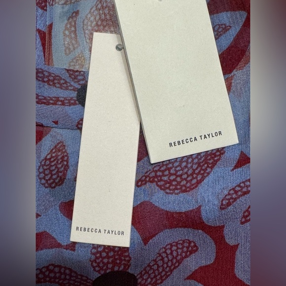 Rebecca Taylor Vera Fleur Mock Neck Blouse - Picture 11 of 14